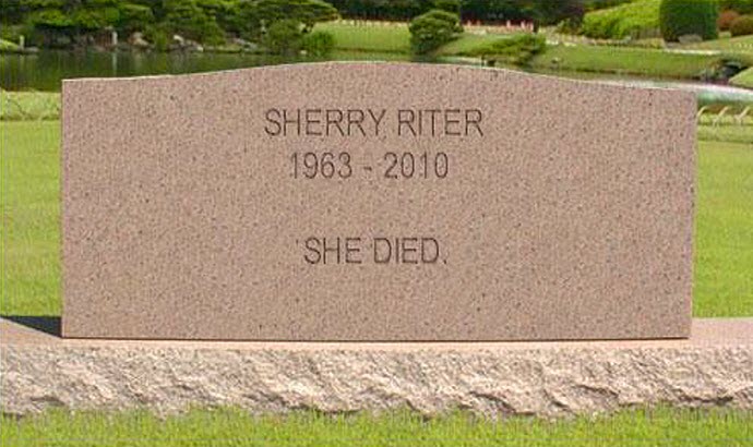 Sherry Riter tombstone