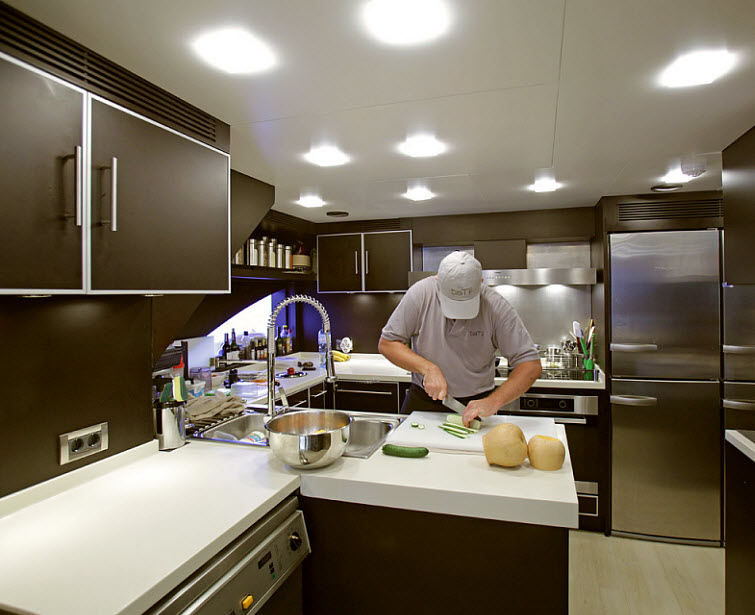 galley on the Tamsen Yacht