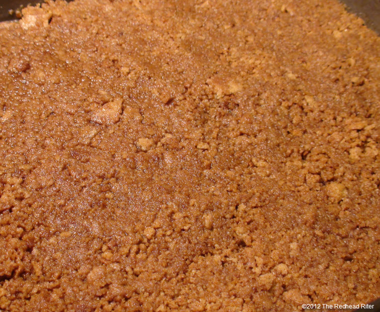 Press the graham cracker crumbs firmly in the pan