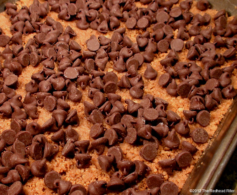 add a layer of chocolate chips