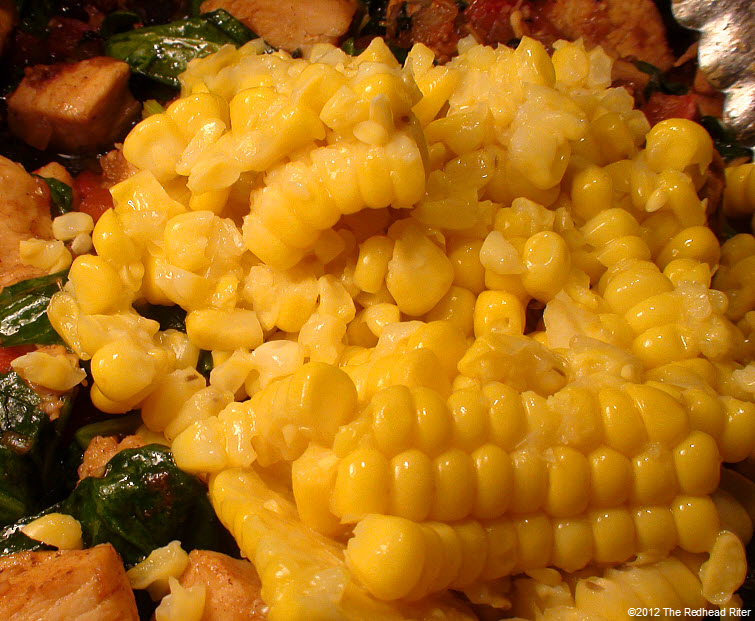 Colorful Chicken Corn Spinach Healthy 2