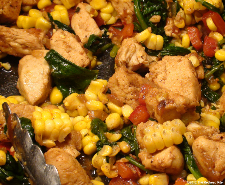 Colorful Chicken Corn Spinach Healthy 3