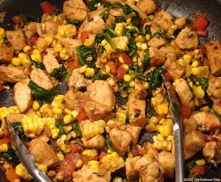 Colorful Chicken Corn Spinach Healthy 4