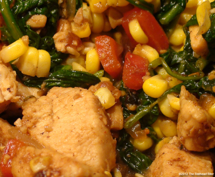 Colorful Chicken Corn Spinach Healthy 5
