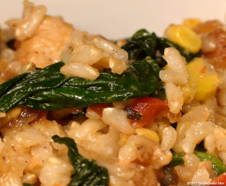 Colorful Chicken Corn Spinach Healthy 6