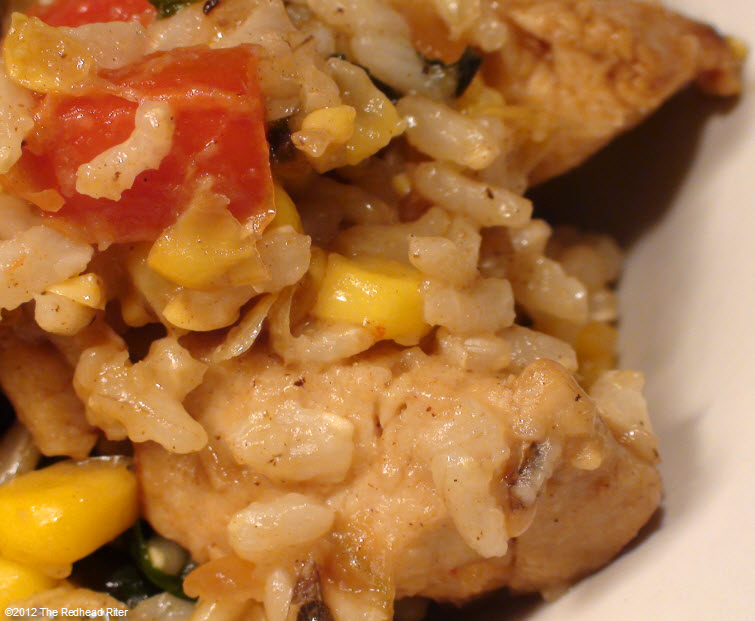 Colorful Chicken Corn Spinach Healthy 7