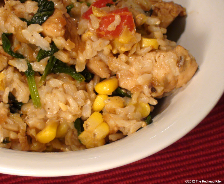 Colorful Chicken Corn Spinach Healthy 8