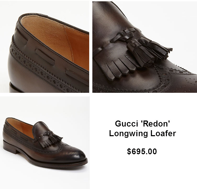 gucci redon longwing loafer shoe men