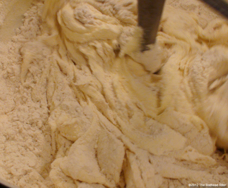mix flour in creamy batter 11