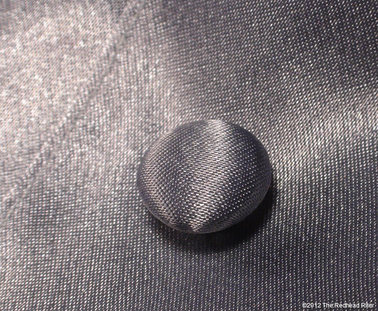 button covered satin handmade no holes