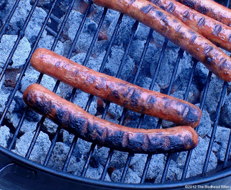 juicy plump grilled hot dogs