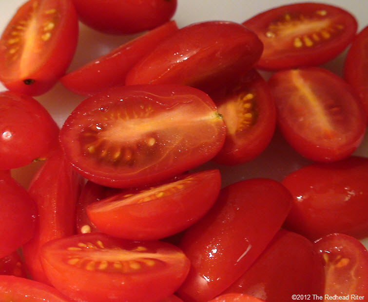 red sliced grape tomatoes 20