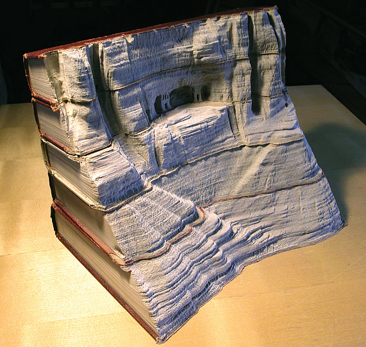 Guy Laramee Transforms Books Into Landscapes 10