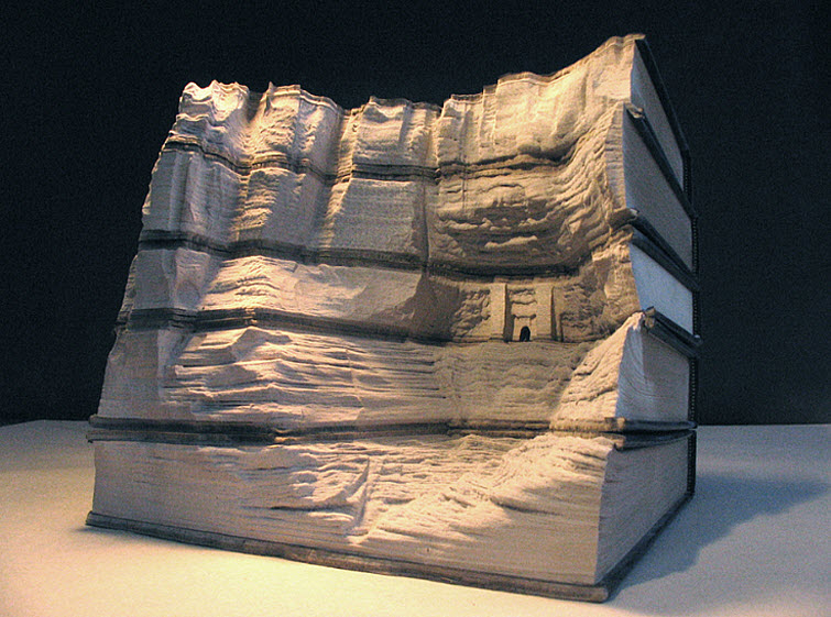 Guy Laramee Transforms Books Into Landscapes 12