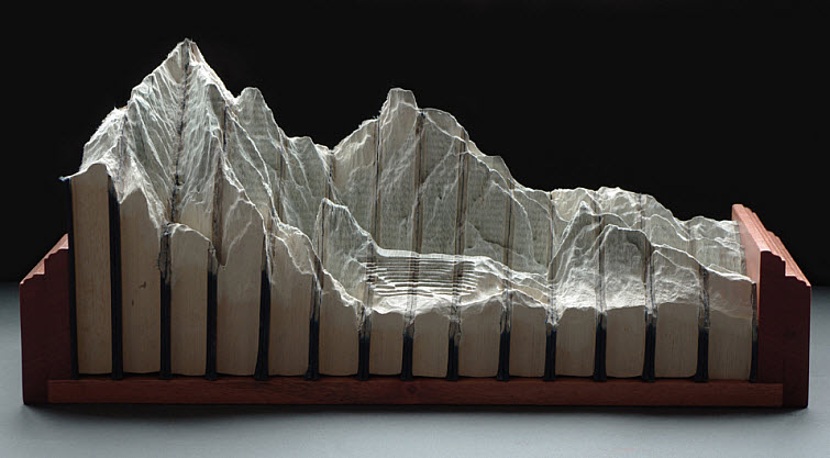 Guy Laramee Transforms Books Into Landscapes 4