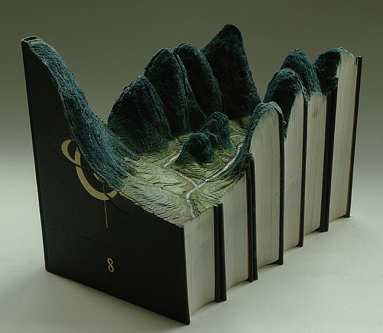 Guy Laramee Transforms Books Into Landscapes 7