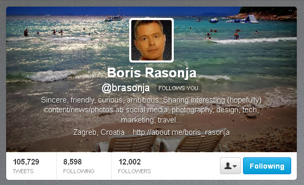Boris Rasonja @brasonja Twitter header