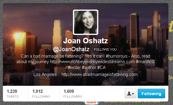 Joan Oshatz @JoanOshatz Twitter header