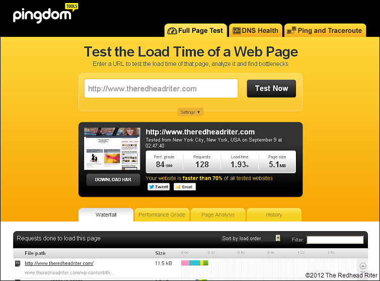 Pingdom For Website Load Time 2