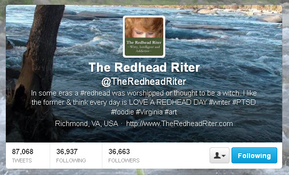 The Redhead Riter Twitter header