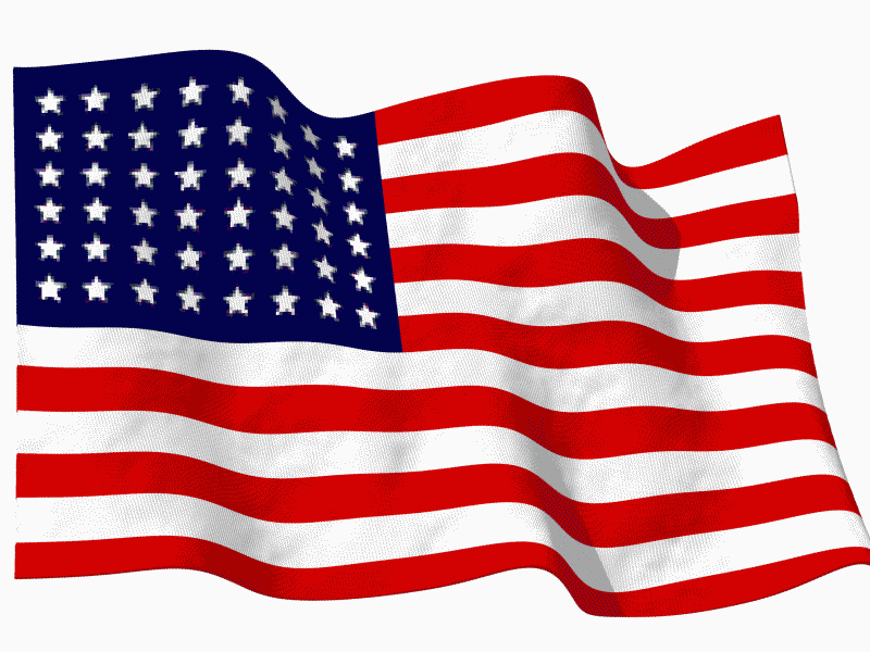 United States of America flag waving