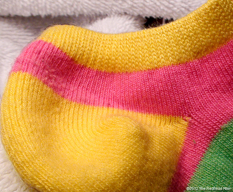 bright colorful short footie sock