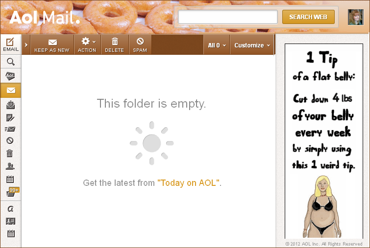 email doughnuts header diet ad