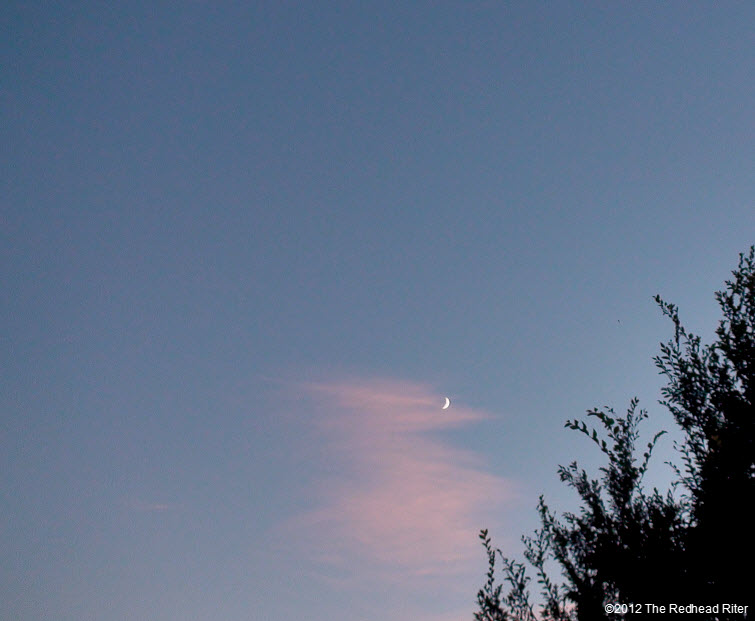 fingernail moon pink blue sky 1