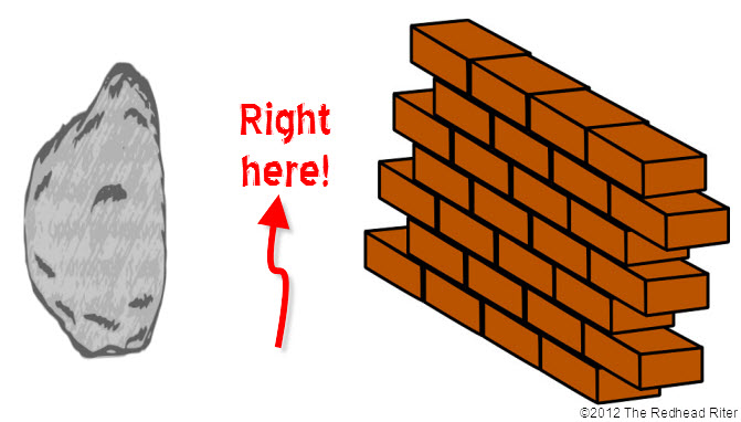 picture rebus puzzles rock brickwall