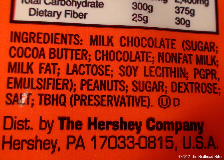reeses peanutbutter cup ingredients 2