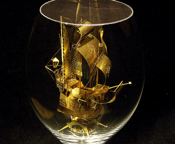 Syzmon Klimek Artist Miniature Mechanical Creations In Wine Glasses 11