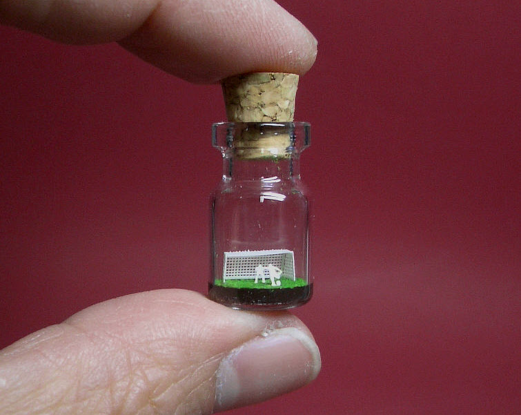 Football Soccer in a tiny bottle