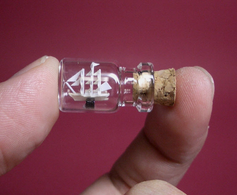 Sailing Ship in a tiny bottle