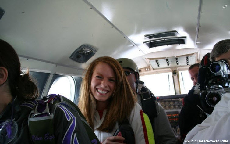 redheaded niece brittany before skydiving