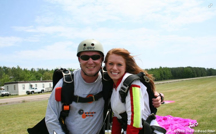 redheaded niece brittany skydiving instructor