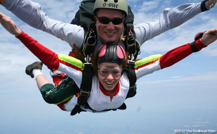 redheaded niece brittany skydiving