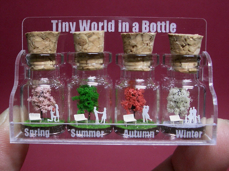 seasons tree in a tiny bottle