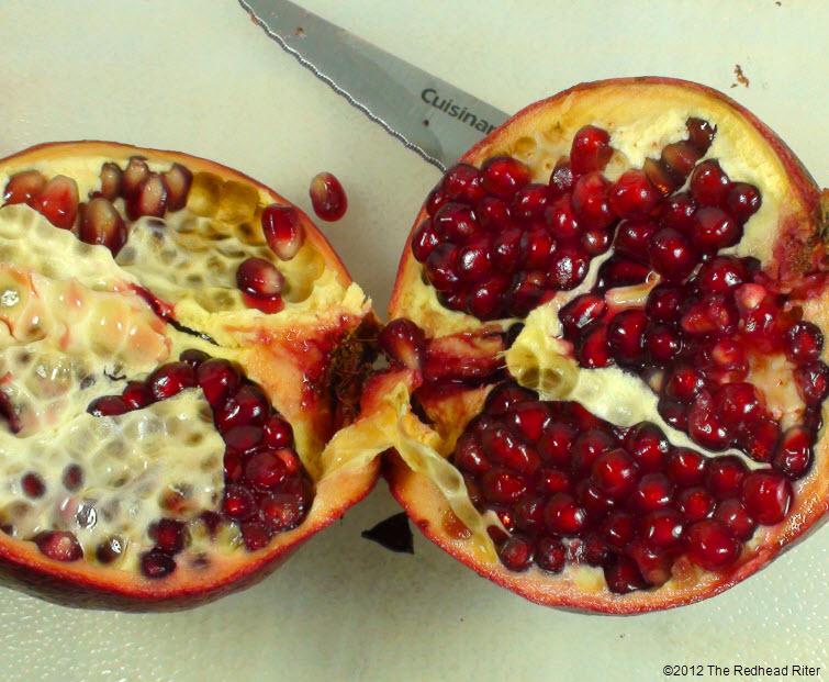 Remove Pomegranate Seeds red fruit  4