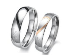 wedding bands his hers silver