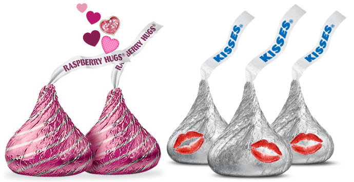 hugs kisses hearts lips chocolate hershey