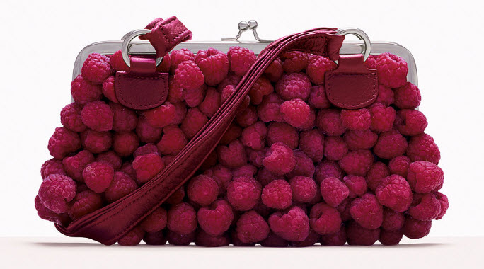 Fulvio Bonavia photographer raspberry purse clutch