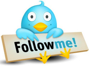 Twitter follow button Follow me
