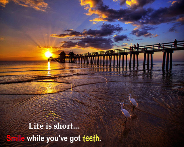 life is short smile