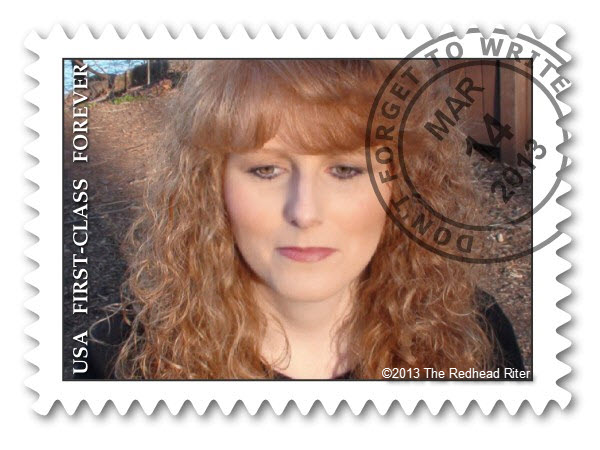 redhead riter  Fake Postage Stamp