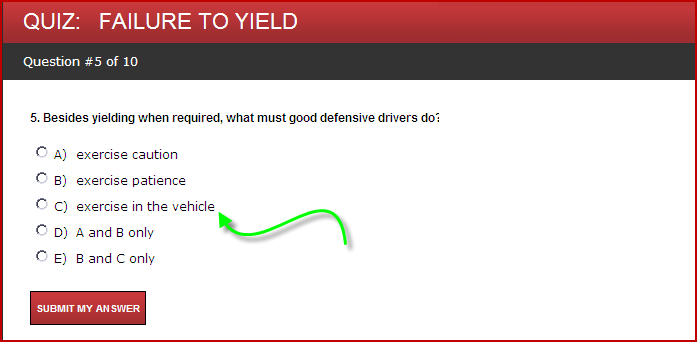driving test failure to yield 1