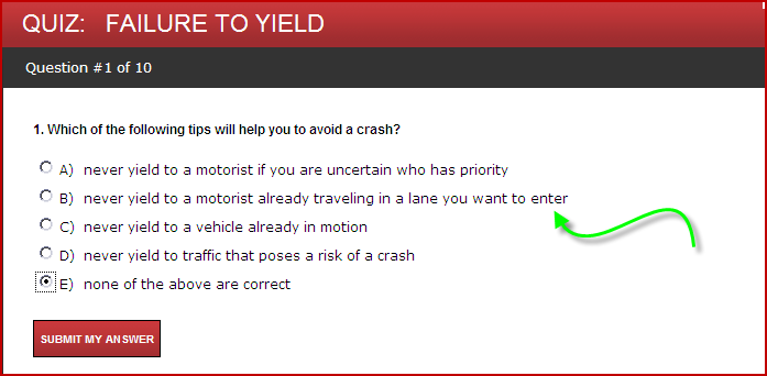 driving test failure to yield 2
