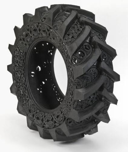 engraved rubber tires Wim Delvoye 4