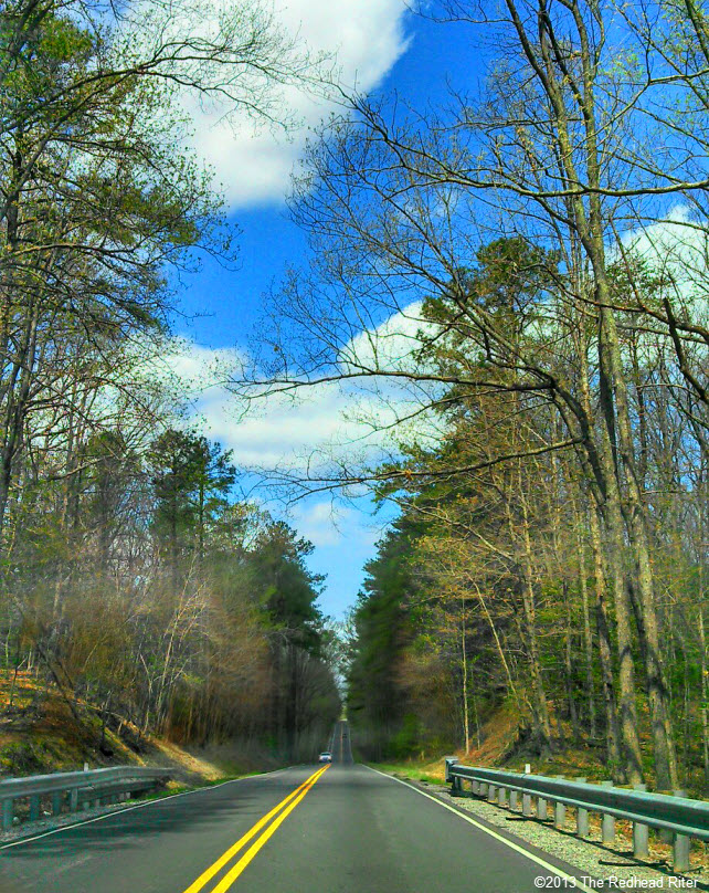 open road blue sky