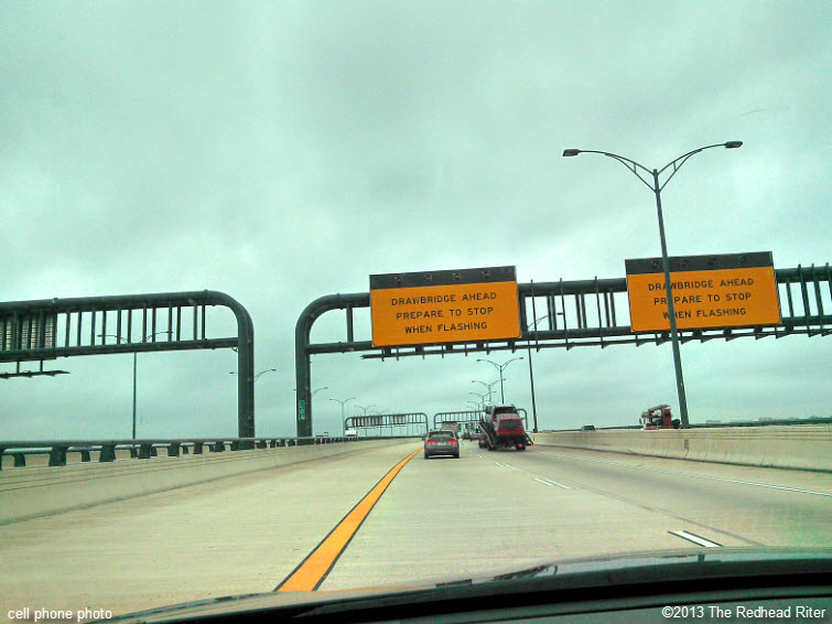 drawbridge ahead interstate sign I-95