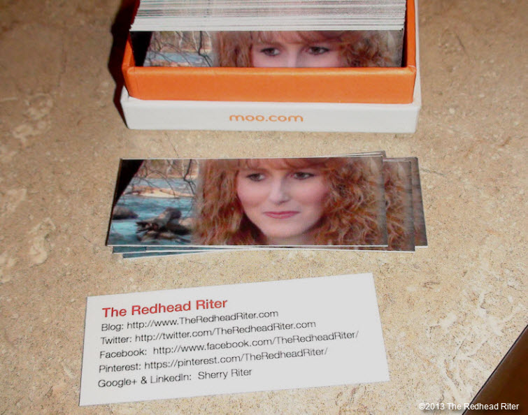 mini moo cards  business cards the redhead riter